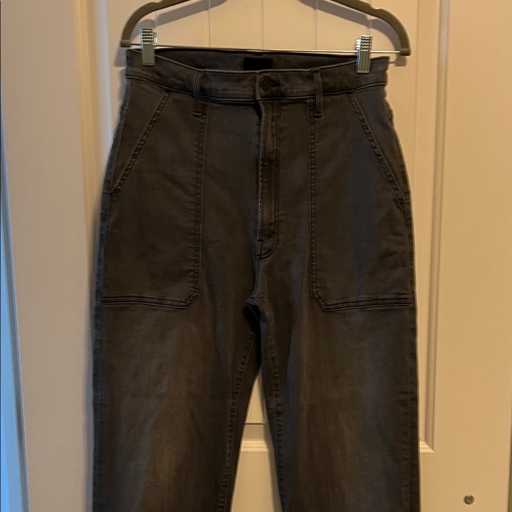 MOTHER The Wrapper Patch Springer Ankle Women's Gray Jeans